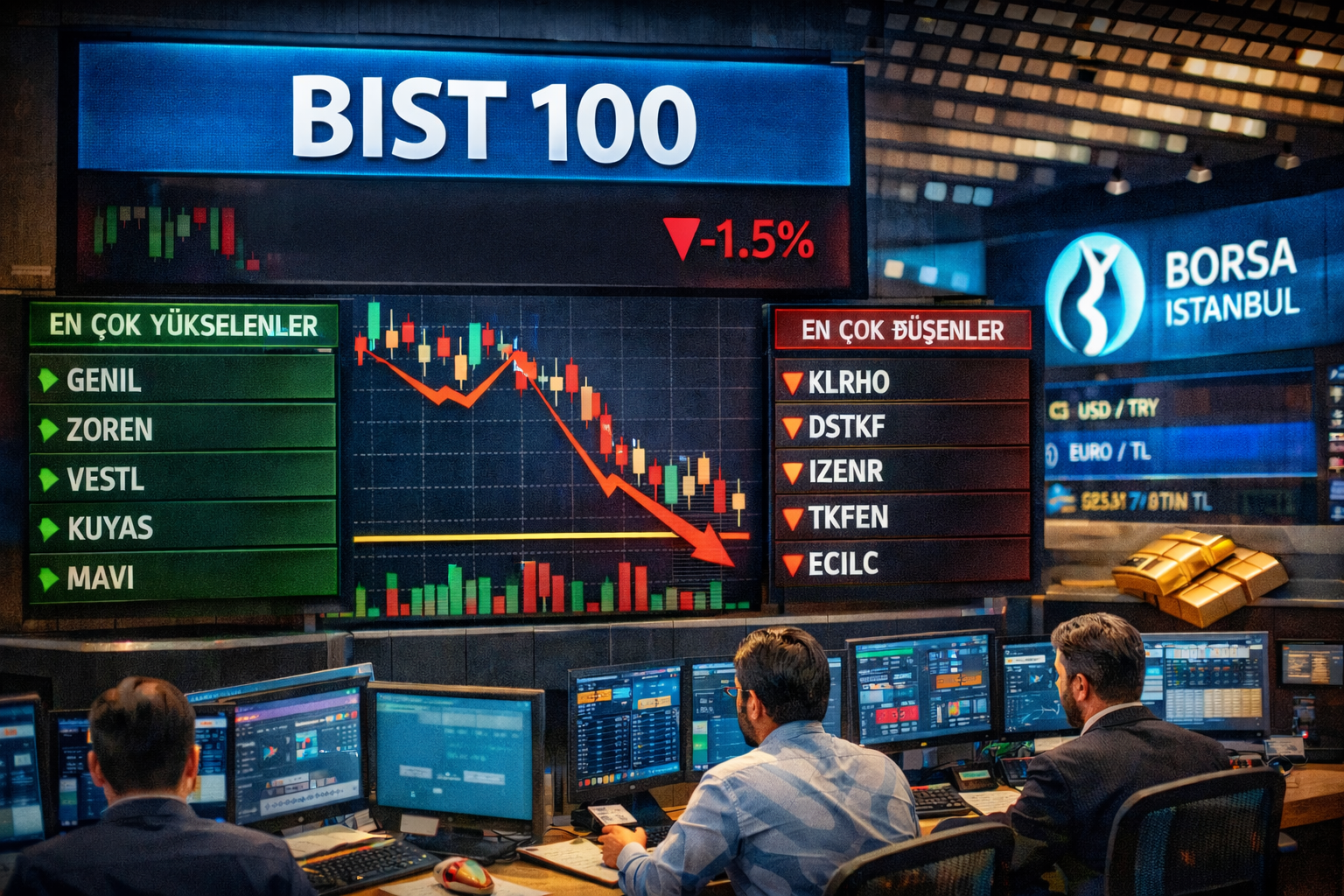 Borsa İstanbul’da İlk Saatlerde Pozitif Seyir: Kazandıran ve Kaybettiren Hisseler