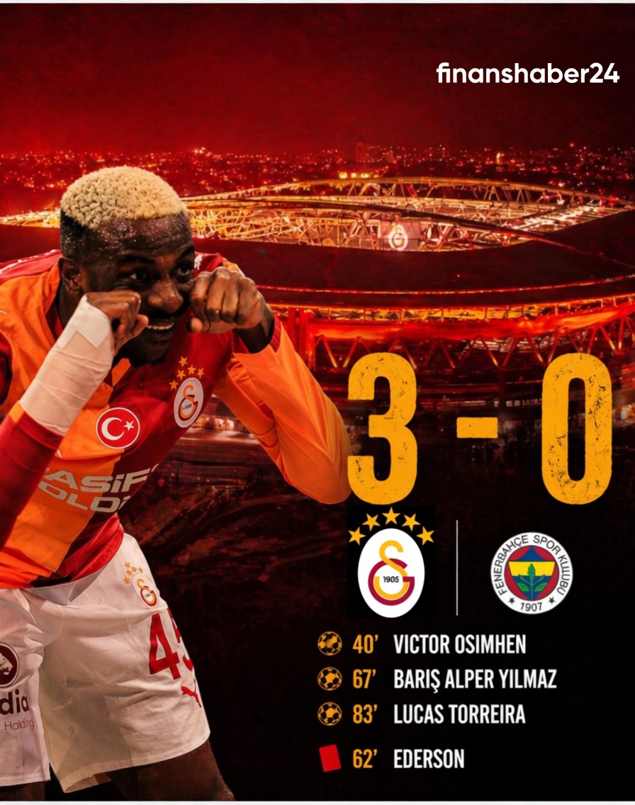 Derbi sonrası tablo Galatasaray lehine: Şampiyonluk yolu açıldı